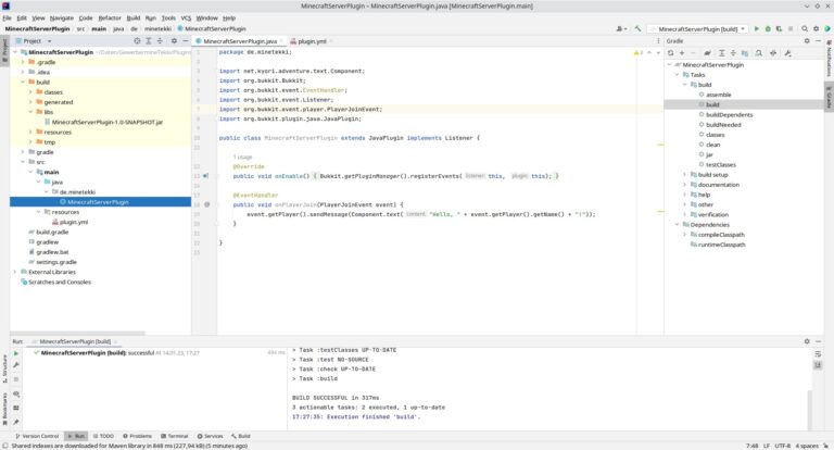 Minecraft Plugin in Intellij IDE